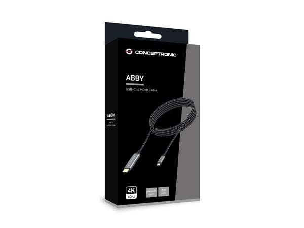 Conceptronic ABBY10G videokabeladapter 2 m USB Type-C HDMI Grå