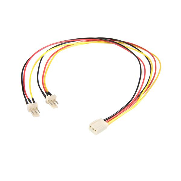 StarTech.com 30 cm TX3-blæsersplitterkabel - 3-benet blæserstrømkabel - Strømsplitter til blæser - 3