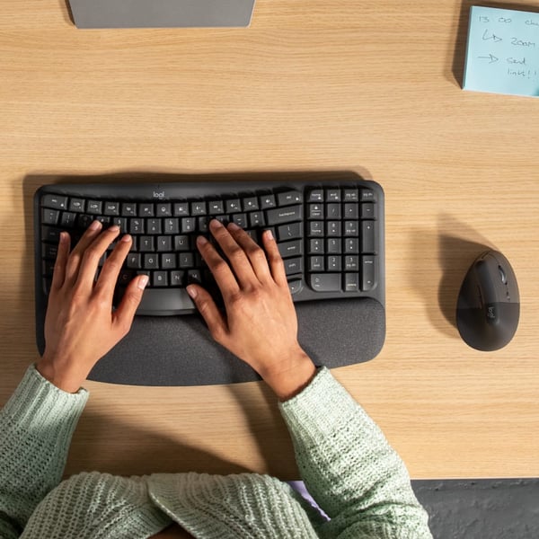 Logitech Wave Keys and Lift Combo tangentbord Mus inkluderad Universal Bluetooth QWERTZ tyska grafit