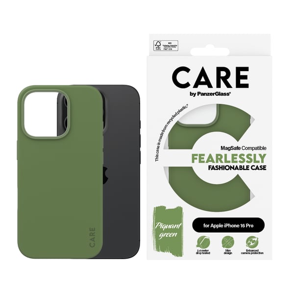 PanzerGlass CARE™ by ® Case Grøn m. MagSafe iPhone 16 Pro