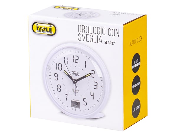 Trevi SL 3P27 Quartz-väckarklocka Vit