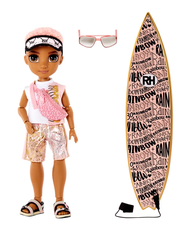 Rainbow High Pacific Coast Fashion Doll- Finn Rosado (Rose Gold Boy)