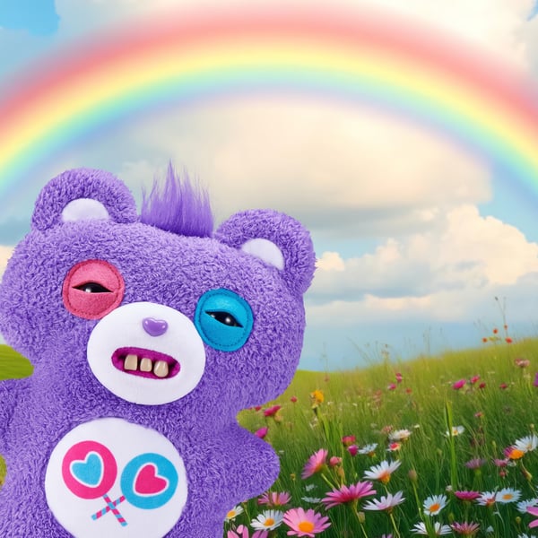 Hug-A-Lumps Fuggler Care Bears 23 cm licenseret sortiment (Share Bear)