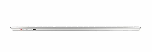 CHERRY JD-9100CH-1 tastatur Mus inkluderet Hjemme/kontor RF trådløs + Bluetooth QWERTZ Schweizisk Sølv, Hvid