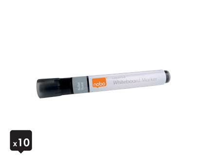 Nobo whiteboard marker rund spids 3 mm hurtigtørrende blæk, pakke/10 stk.