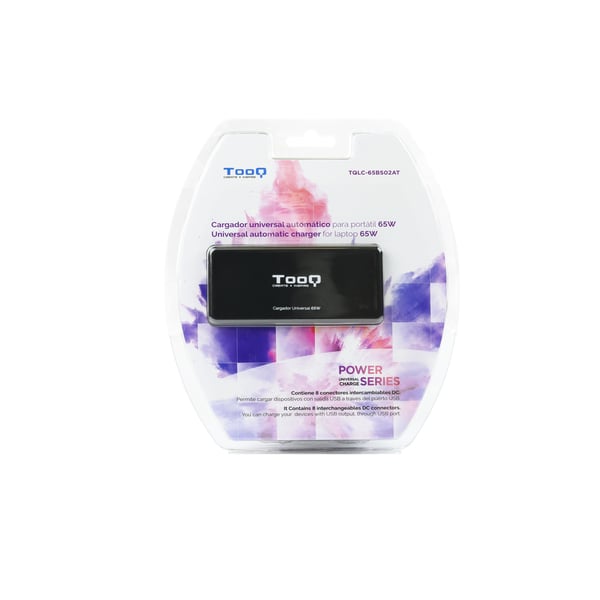 TooQ TQLC-65BS02AT strømadapter og vekselret Indendørs 65 W Sort