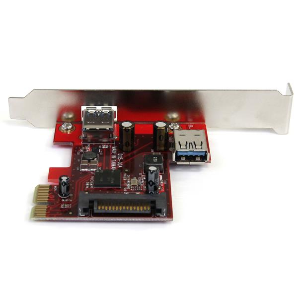 StarTech.com PCI Express SuperSpeed USB 3.0-kort med 2 portar och UASP-stöd - 1 Intern, 1 extern