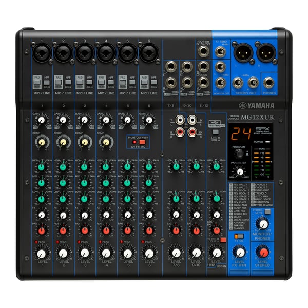 Yamaha MG12XUK ljudmixbord 12 kanaler 20 - 48000 hz Svart