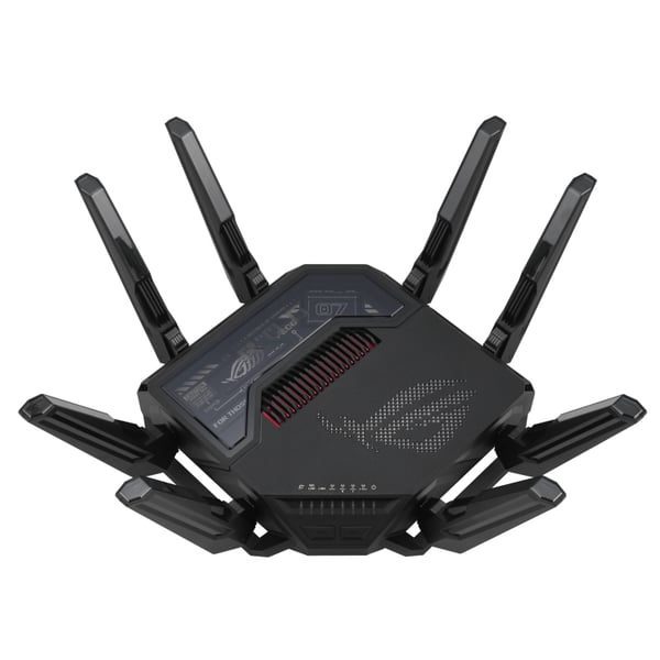 ASUS ROG Rapture GT-BE98 trådløs router 10 Gigabit Ethernet Quad-band (2.4 GHz / 5 GHz-1 / 5 GHz-2 / 6 GHz) Sort