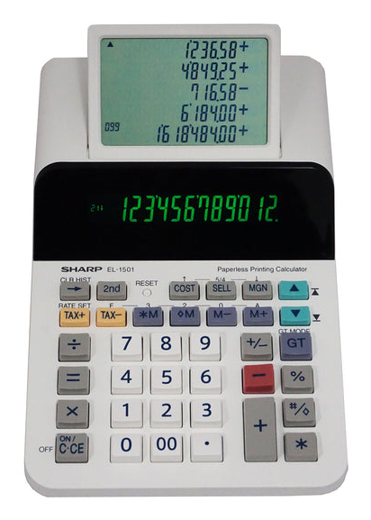Sharp EL-1501 laskin Työpöytä Tulostuslaskin Monivärinen, Valkoinen Sharp EL-1501 laskin Työpöytä Tulostuslaskin Monivärinen, Valkoinen
