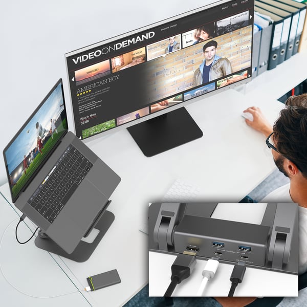 j5create JTS327-N Monen kulman 4K-telakointiasema