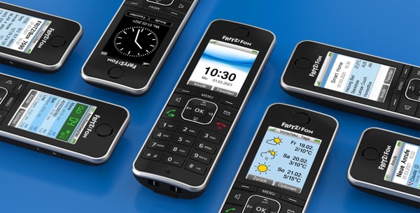 Fon FRITZ! C6 DECT-telefon Namn och uppringnings-ID Svart