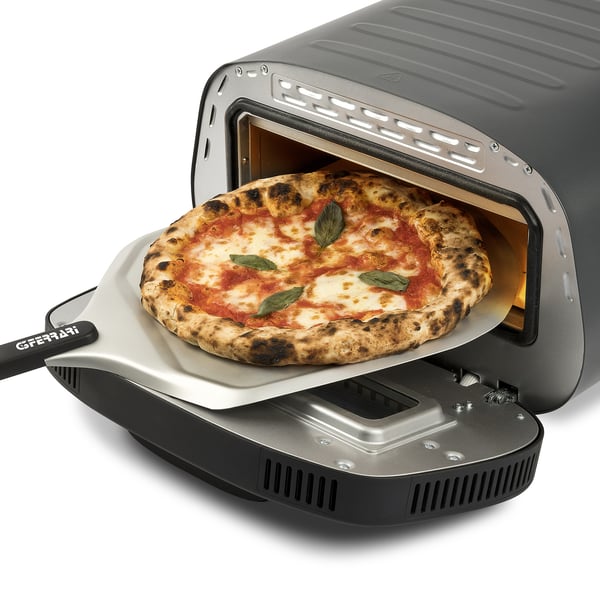 G3 Ferrari Pronto Pizza 2 minuti pitsan valmistaja & uuni 1 pitsa(a) 1700 W Musta, Hopea