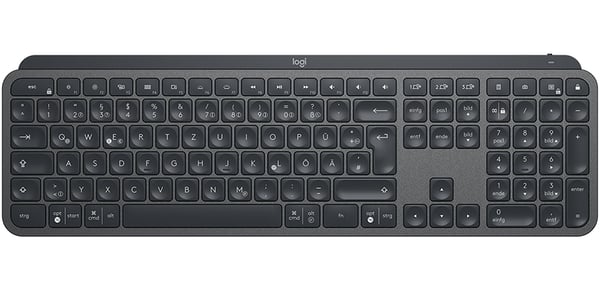 Logitech MX Keys tangentbord Universal Trådlös RF + Bluetooth QWERTZ tyska grafit