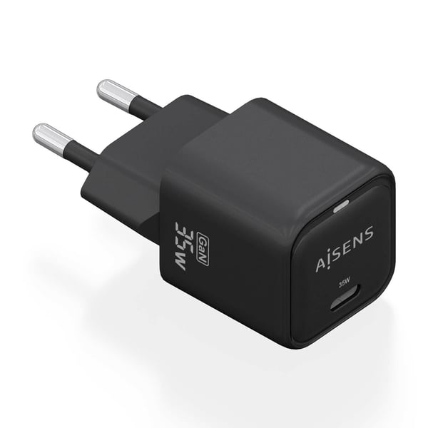 AISENS ASCH-35W1P023-BK oplader til mobil enhed Universel Sort Vekselstrøm Hurtig opladning Indendørs