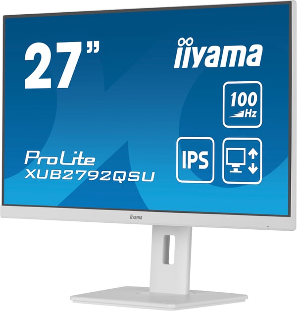 iiyama ProLite XUB2792QSU-W6 computerskærm 68,6 cm (27") 2560 x 1440 pixel Quad HD LED Hvid