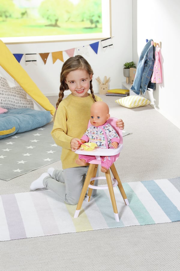 BABY born 829271 dukke tilbehør Dukkestol høj