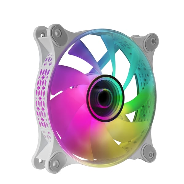 Mars Gaming MF3DW kylsystem för dator Datorväska Fan 12 cm Vit 1 styck