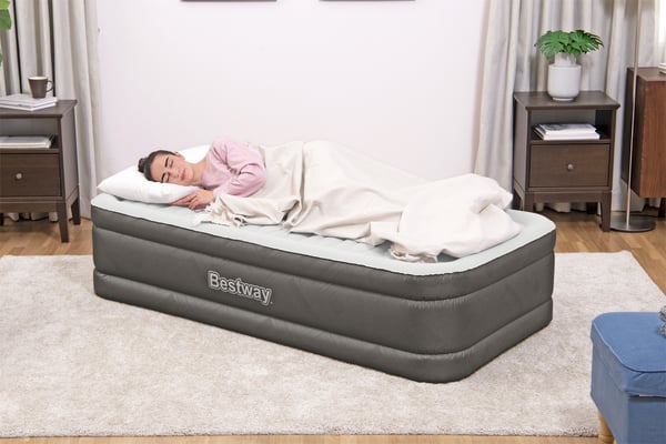 Bestway 69048 / 23 luftmadrass Enkelmadrass Grå, Vit Unisex