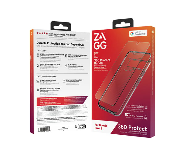 ZAGG Luxe + Glass 360 mobiltelefon etui 15,8 cm (6.2") Cover Transparent