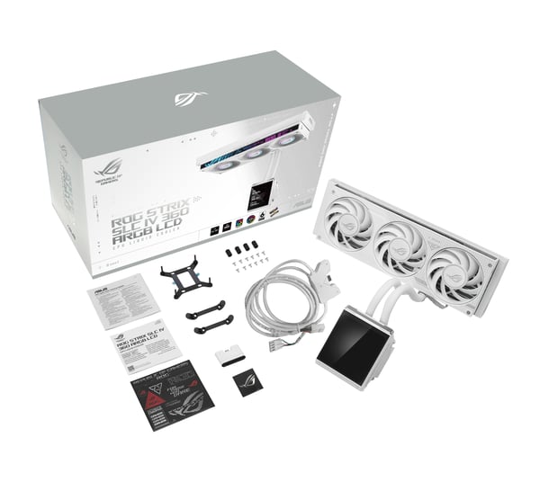 ASUS ROG STRIX SLC IV 360 ARGB LCD WHT Processor Alt-i-en væskekøler 12 cm Hvid 1 stk