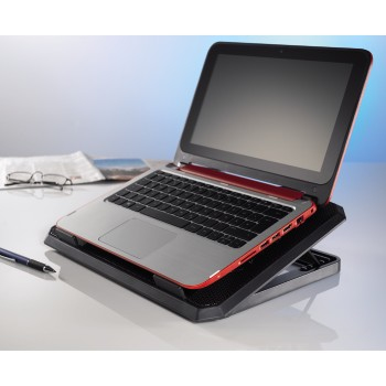 Hama Black køling til laptop 39,6 cm (15.6") Sort
