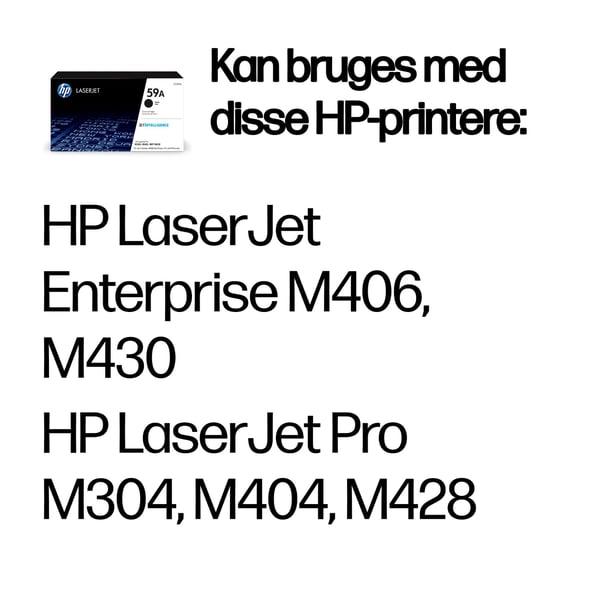 HP Original 59A LaserJet-tonerpatron, sort