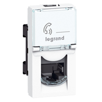 Legrand yksittäinen pistorasia Rj45 5E Mosaic valkoinen - 076552 Legrand yksittäinen pistorasia Rj45 5E Mosaic valkoinen - 076552