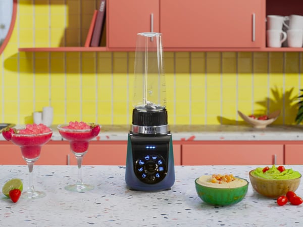 Tefal Blend Up BL19H4F0 blender 0,85 L Bordplade blender 1000 W Blå, Transparent