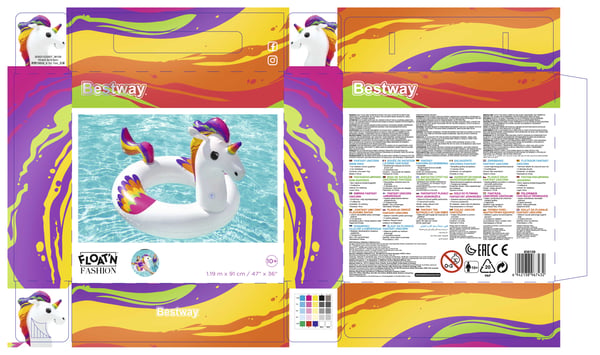 Bestway 36159 pool- och badmadrass Multifärg Bild PVC Simring