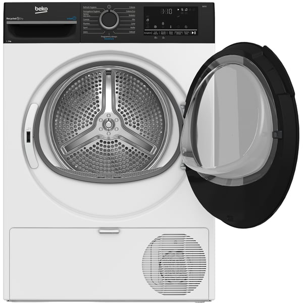 Beko BMEPT491SBI kuivausrumpu Vapaasti seisova Edestä täytettävä 9 kg Valkoinen