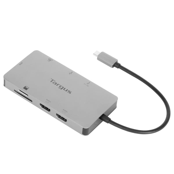 Targus DOCK423EU kannettavien tietokoneiden telakka ja porttitoistin Langallinen USB 3.2 Gen 1 (3.1 Gen 1) Type-C Hopea