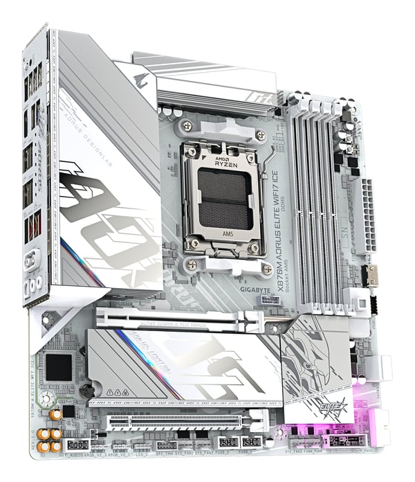 GIGABYTE X870M AORUS ELITE WIFI7 ICE AMD X870 Sokkel AM5 micro ATX