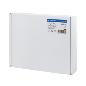 LogiLink UA0319 gränssnittshubbar USB 3.2 Gen 2 (3.1 Gen 2) Type-C 10000 Mbit/s Svart