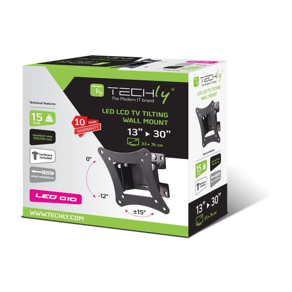 Techly ICA-LCD-901 76,2 cm (30") Svart