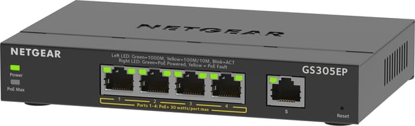 Netgear Plus GS305EP - Switch - Smart - 5 x 10/100/1000 (4 PoE+)