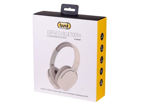 Trevi DJ 12E45 BT Headset Kabel & Trådlös Huvudband Samtal/musik Gräddfärgad