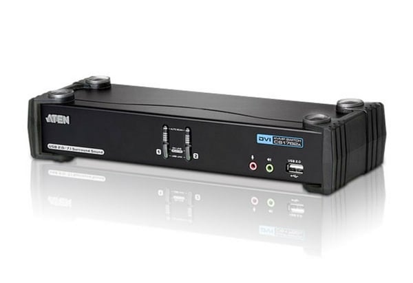ATEN USB DVI Dual Link/CH7.1 Audio KVMP™-switch med 2 portar ATEN USB DVI Dual Link/CH7.1 Audio KVMP™-switch med 2 portar
