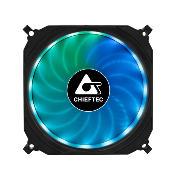 Chieftec CF-3012-RGB Tietokoneen jäähdytysjärjestelmä Tietokonekotelo Tuuletin 12 cm Musta