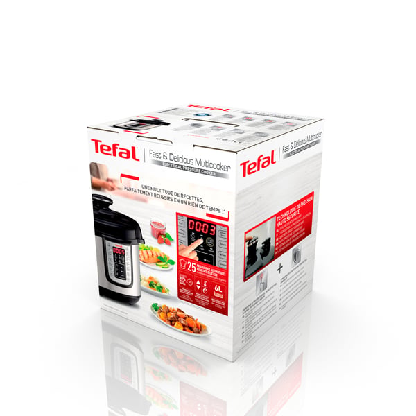 Tefal FAST & DELICIOUS CY505E 6 L Sort, Rustfrit stål 1100 W