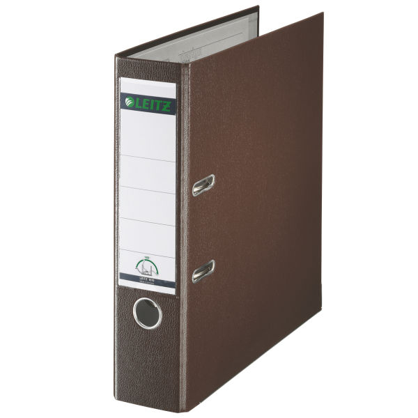 Leitz Plastic Lever Arch File A4 80mm 180° ringpärmar Brun Leitz Plastic Lever Arch File A4 80mm 180° ringpärmar Brun