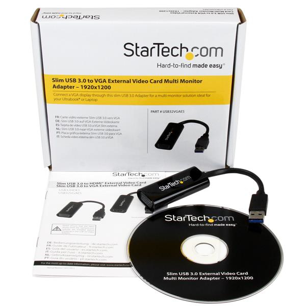 StarTech.com USB32VGAES USB grafisk adapter 1920 x 1200 pixel Sort