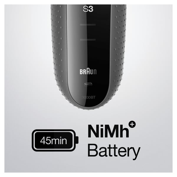 Braun Series 3 3000BT Folie shaver Trimmer Grå