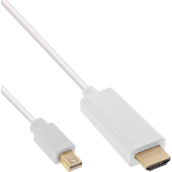 InLine 17171I videokabel adapter 1 m Mini DisplayPort HDMI Hvid