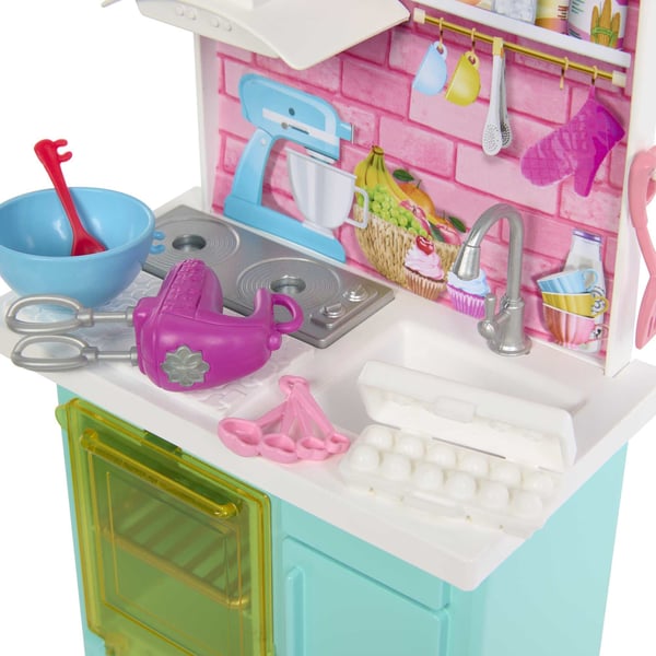 Barbie Celebration Fun-dukker og tilbehør, bagelegesæt med 2 dukker, ovn og over 15 stk. tilbehør