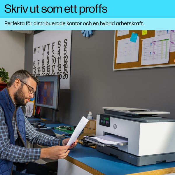 HP OfficeJet Pro 9130b Trådlöst All-in-One Färg Skrivare, Dubbelsidig utskrift; Kopiator, skanner