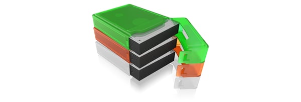 ICY BOX IB-AC602b-6 Fodral Plast Blå, Grön, Grå, Orange, Röd, Vit