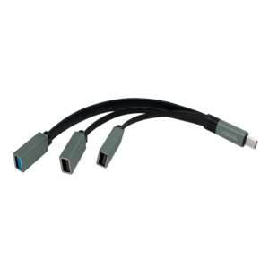 LogiLink UA0315 gränssnittshubbar USB 3.2 Gen 1 (3.1 Gen 1) Type-C 5000 Mbit/s Svart, Grå