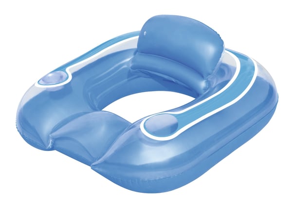 Bestway 43097 pool- och badmadrass Blå, Transparent Mönstrad Vinyl Sittring