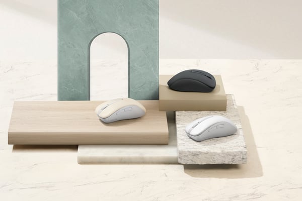 ASUS MD102 - Mus - ergonomisk - optisk - 5 knapper - trådløs - Bluetooth, 2,4 GHz - trådløs modtager
